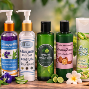 เซ็ทผลิตภัณฑ์สมุนไพรดูแลผมและผิว